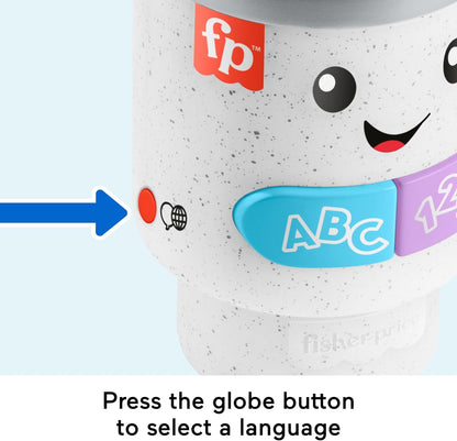 Fisher-Price Laugh & Learn - Caneca de Café com Luzes e Música para Bebês e Crianças a partir de 6 Meses, Versão Multilíngue, HXF49