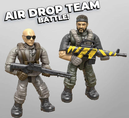 Mega Construx Black Series GYF92 Call of Duty Airdrop Battle Royale – Pacote com 4 Minifiguras Articuladas + Acessórios