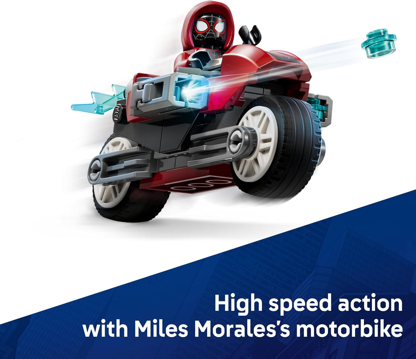 LEGO ǀ Marvel Homem-Aranha vs. Oscorp - Brinquedo interativo com uma moto, 8 minifiguras incluindo Miles Morales e Duende Verde - Presente colecionável de super-herói para meninos e fãs a partir de 10 anos - 76324