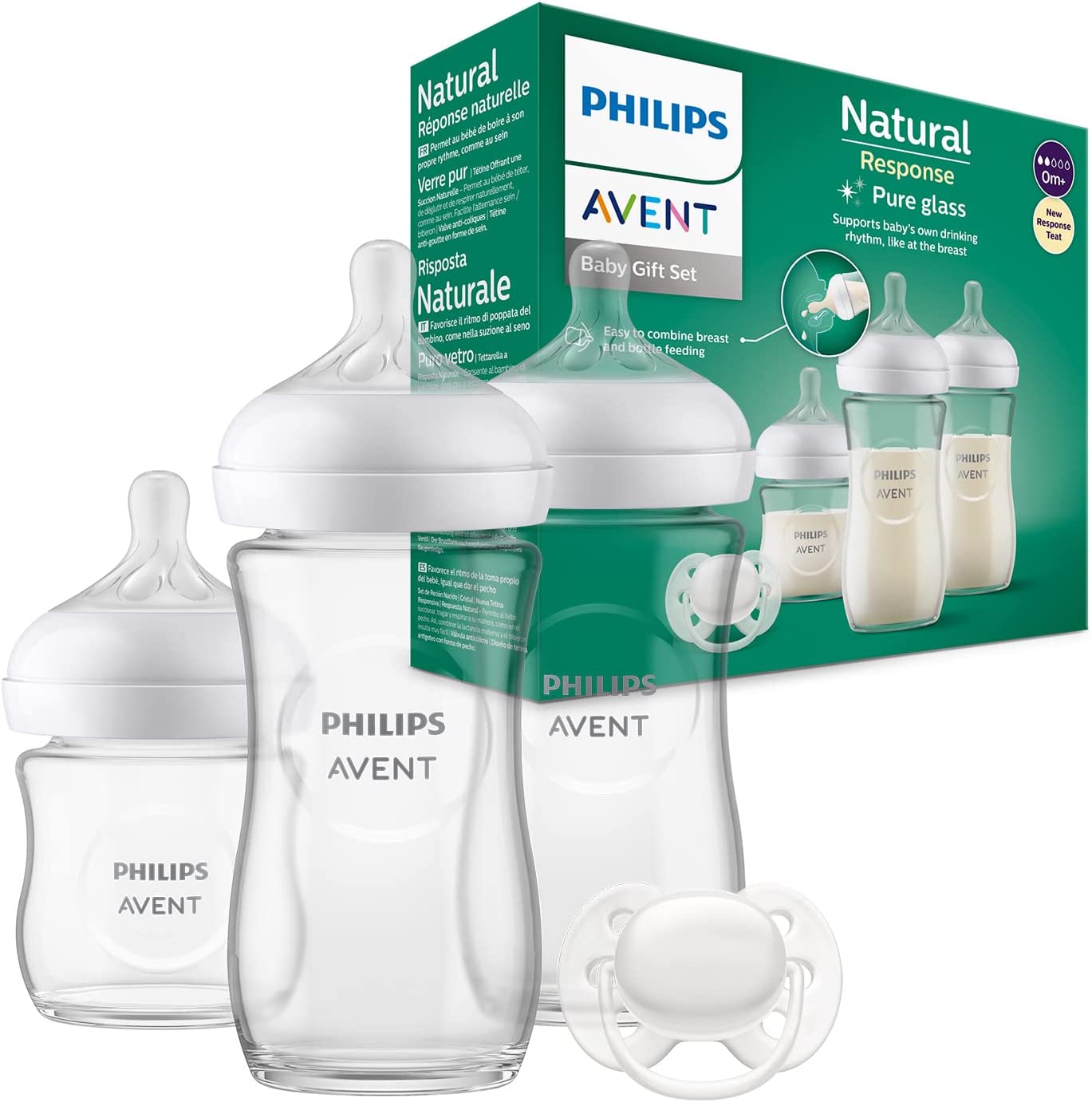 Philips Avent Natural Kit Mamadeiras Recém-Nascido de Vidro 5 itens