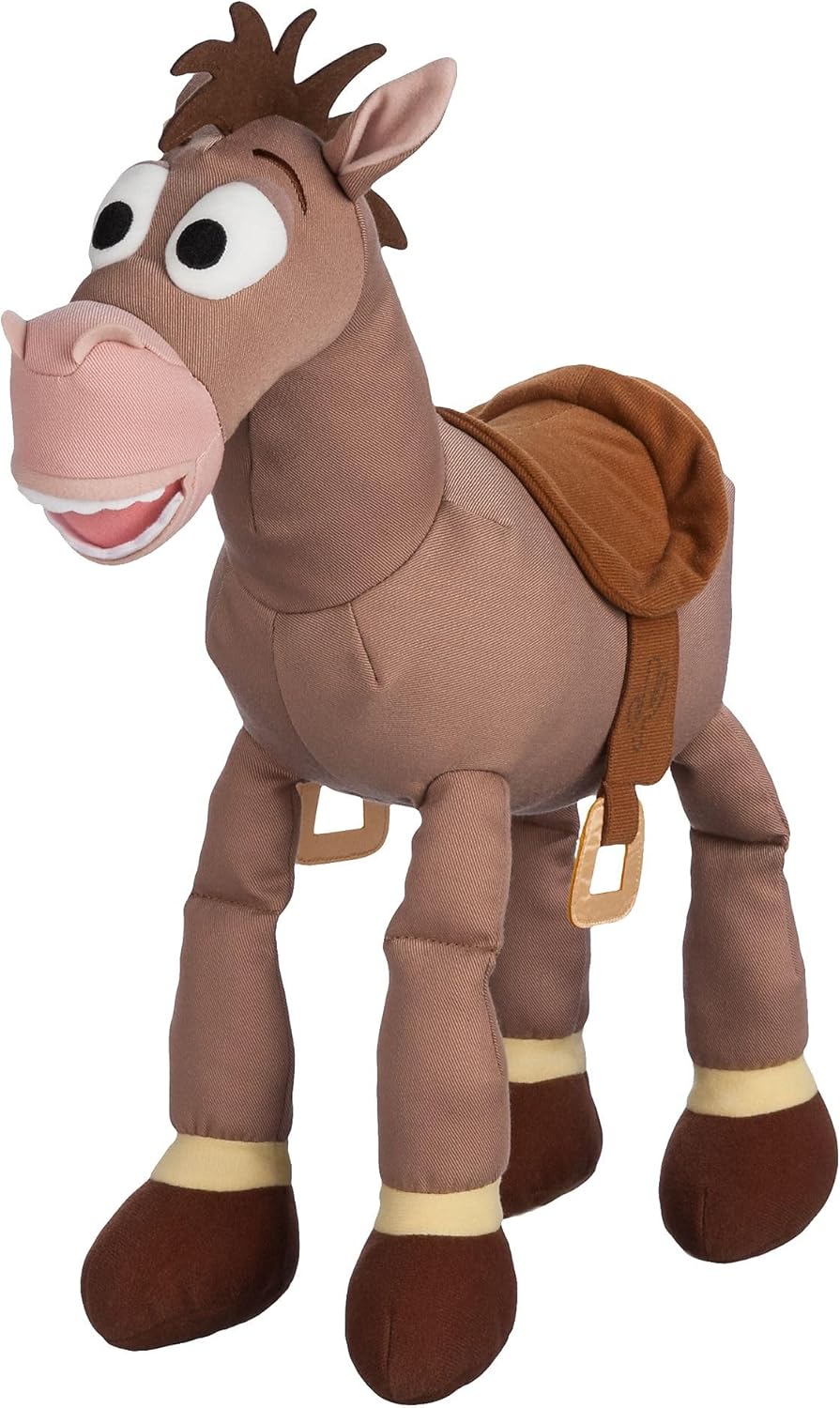 Disney Brinquedo de pelúcia oficial da Store, Bullseye, tamanho médio, Toy Story, 39 cm/15 polegadas, figura de pônei de pelúcia com cauda e crina de feltro, adequado para crianças a partir de 0 anos.
