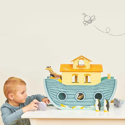 Le Toy Van  - Brinquedo de dramatização educacional de arca de madeira | Adequado para um menino ou uma menina de 3 anos ou mais