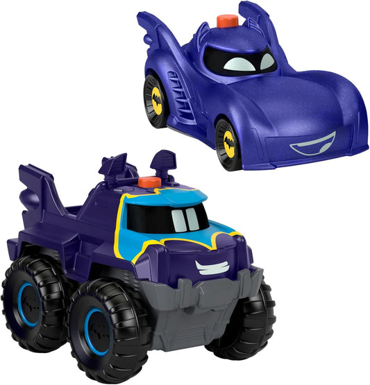 Fisher-Price DC Batwheels Carrinhos de Brinquedo com Luzes em Escala 1:55, Bam o Batmóvel e Buff, Conjunto com 2 Carrinhos, Brinquedo Infantil para Crianças a partir de 3 Anos, HML25