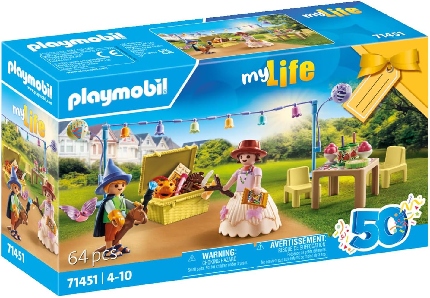 Playmobil  71451 Minha Vida: Festa à Fantasia, fantasiando-se de anjo, cowboy, princesa e muito mais, com muitos acessórios, encenação divertida e imaginativa, conjuntos de jogos artísticos adequados para crianças a partir de 4 anos
