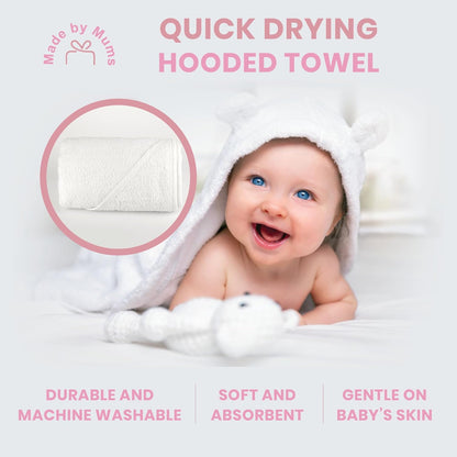 Baby Box Shop - Toalha com capuz personalizada para bebê e cobertor de urso personalizado para bebê, itens essenciais para recém-nascidos, Baby Box Shop - 6 itens essenciais para recém-nascidos unissex