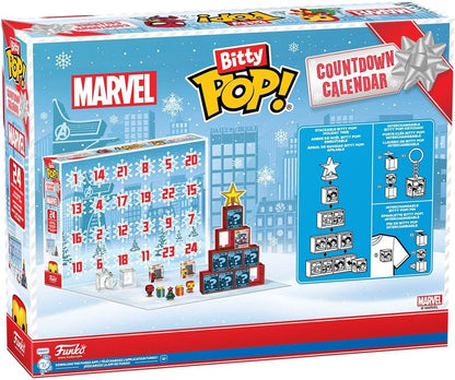 Funko Bitty Pop! Calendário de Contagem Regressiva : Marvel Comics - Calendário do Advento - 24 Dias de Surpresa - Mini Figuras de Vinil Colecionáveis - Caixa Misteriosa - Ideia de Presente - Natal para Meninas, Meninos e Crianças