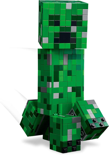 LEGO Minecraft The Creeper Toy - Figura de monstro articulada com compartimento oculto, porco e elemento TNT - Conjunto de construção para meninos, meninas e fãs de jogos a partir de 10 anos - 21276