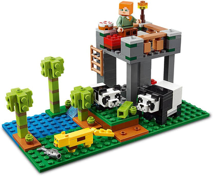 LEGO 21158 Minecraft The Panda Nursery Building Set com Alex e figuras de animais, brinquedos para meninos e meninas de 7 anos ou mais
