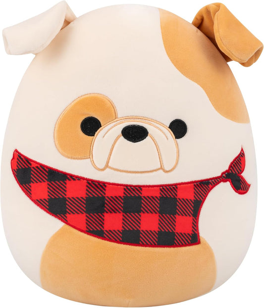 Squishmallows Original Brock, o Buldogue Branco e Castanho de 30 cm