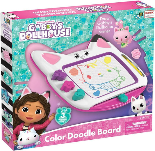 Quadro Magnético Colorido para Desenho da Casa de Bonecas da Gabby | Quadro para Rabiscos | Esboço | Artes e Ofícios | Brinquedos Criativos | Dreamworks | Brinquedos Oficiais Licenciados da Casa de Bonecas da Gabby |