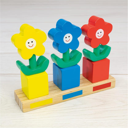Galt, Empilhador de Flores, Brinquedos Sensoriais de Madeira para Bebês, A partir de 12 Meses