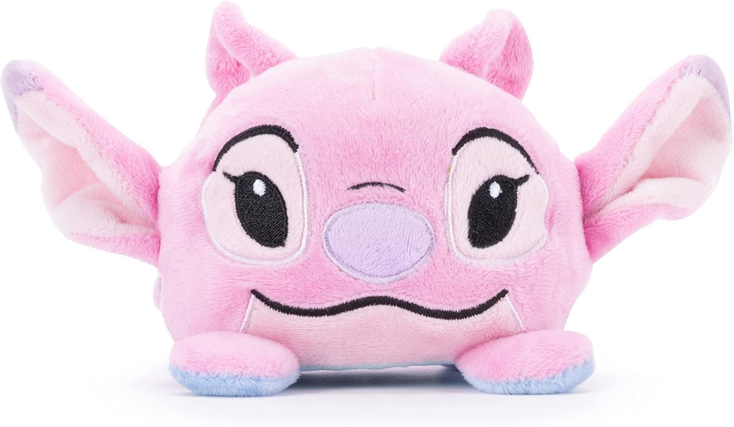Disney Simba Official Stitch e Angel Pelúcia reversível para crianças Stitch, Azul, rosa