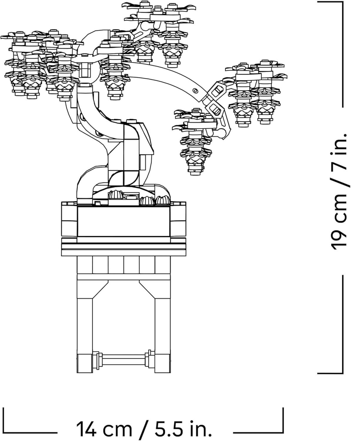 LEGO Botanicals Mini Bonsai Trees - Ginkgo, Pinheiro Negro e Glicínia - Plantas Artificiais com Suportes de Exibição - Kit de Modelo para Decoração de Casa - Presente para Adultos - 10373