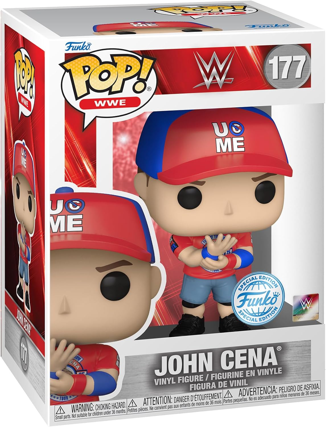 Funko Pop! WWE: John Cena - (Can't See Me) - Figura colecionável de vinil - Ideia para presente - Produtos oficiais - Brinquedo para crianças e adultos - Fãs de esportes - Figura modelo para colecionadores