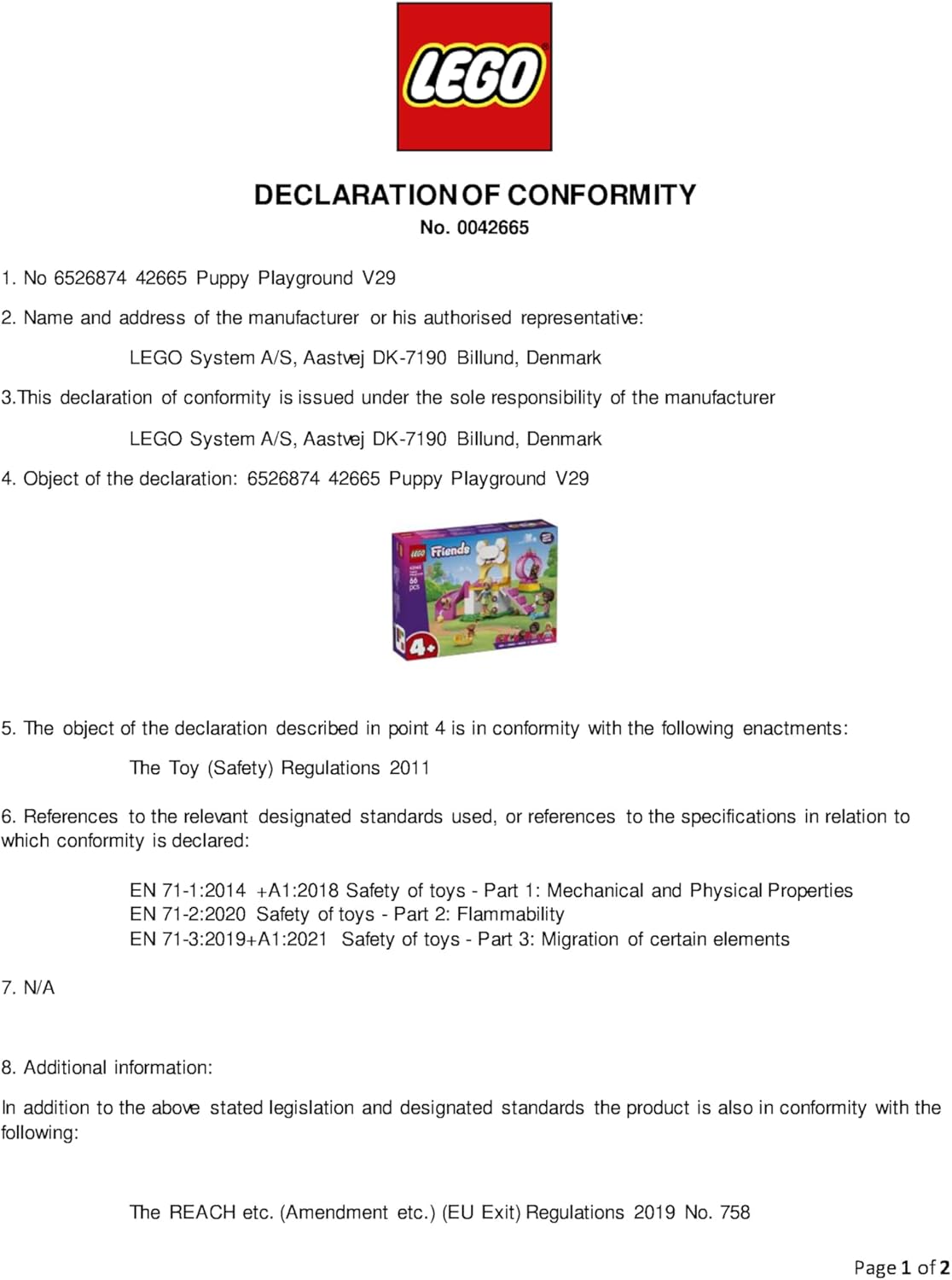 LEGO Brinquedo de playground Friends para filhotes de 4 anos ou mais - inclui um parque com escorregador, 2 minibonecas e 3 bonecos de cachorro - Ideia criativa para presente - 42665