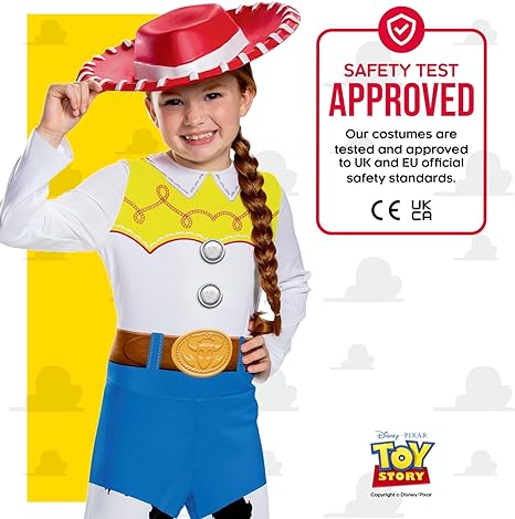 DISGUISE  Fantasia oficial clássica oficial da Disney Jessie Toy Story para crianças, roupa de fantasia de cowgirl Toy Story Jessie Cow Girl Outfit, fantasias do Dia Mundial do Livro para meninas