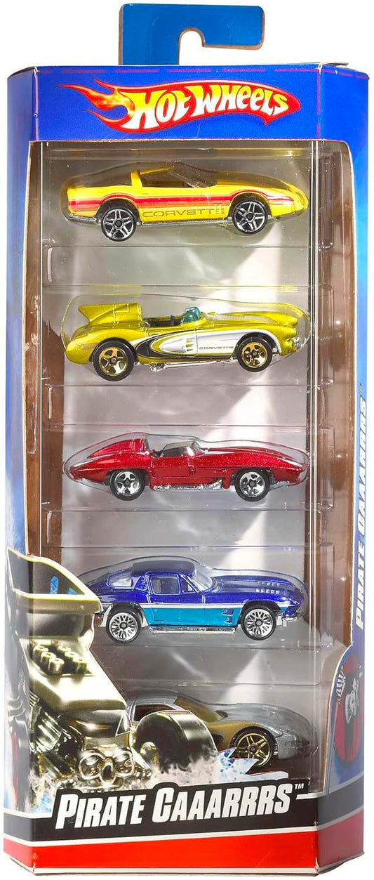 Hot Wheels Conjunto de 5 carros de brinquedo, estilos variados de corrida extrema, veículos de brinquedo em escala 1:64 com detalhes e decorações realistas, carros colecionáveis para crianças de 3 anos ou mais, os estilos podem variar, 1806