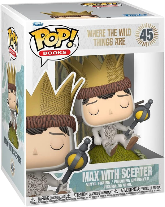 POP! Premium: Onde Vivem os Monstros 2ª Temporada - Max com Cetro - Ideia de Presente - Produto Oficial - Brinquedos para Crianças e Adultos - Fãs da Série - Figura de Colecionador