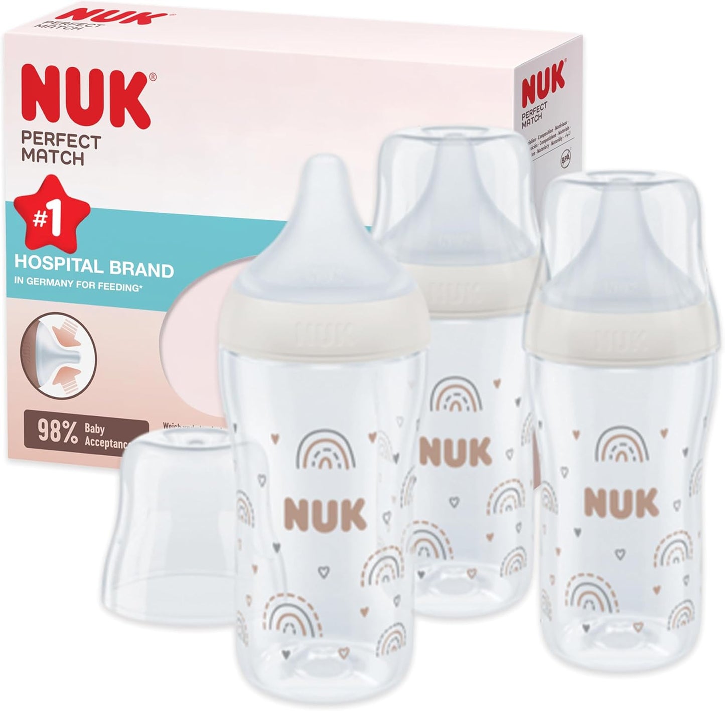 NUK Perfect Match Conjunto de mamadeiras de combinação perfeita