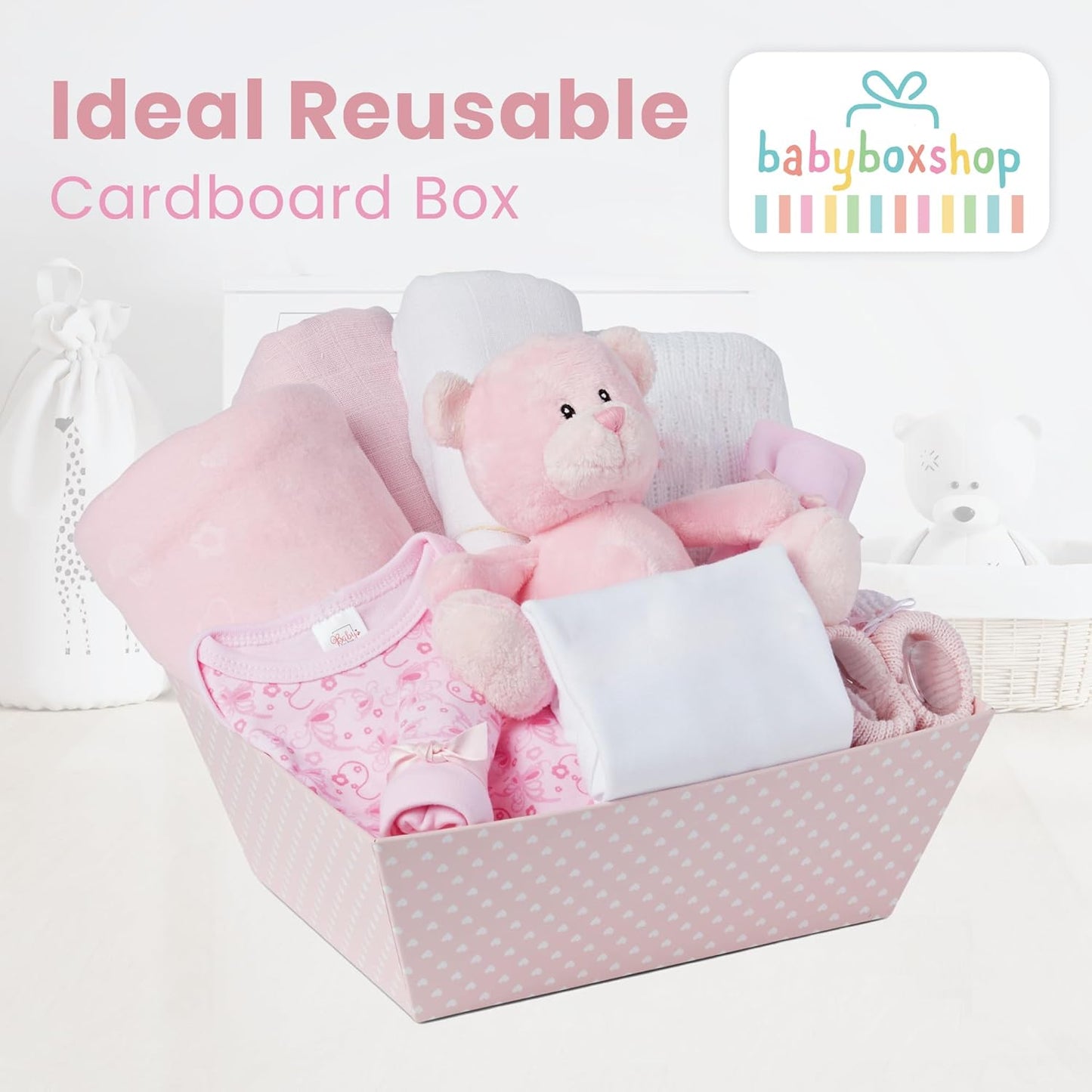 Conjunto de presentes para bebês meninos - 12 itens essenciais para recém-nascidos - Presentes ideais para chá de bebê para meninos, Baby Box Shop Conjunto de presentes personalizados para bebês meninos - 12 presentes