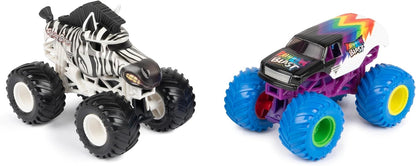 Monster Jam - Conjunto Original Monster Jam com Dois Autênticos Monster Trucks na Escala 1:64, Ação Radical e Manobras Radicais a partir de 3 Anos (Modelos Sortidos, Aleatórios)