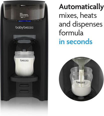 Baby Brezza – Formula Pro Advanced, Preparador Automático de Mamadeiras e Dispensador de Fórmula, Máquina de Preparação de Mamadeiras, Inclui Funil, Destinatário de Reposição e Tampa, Conjunto na Cor Preta