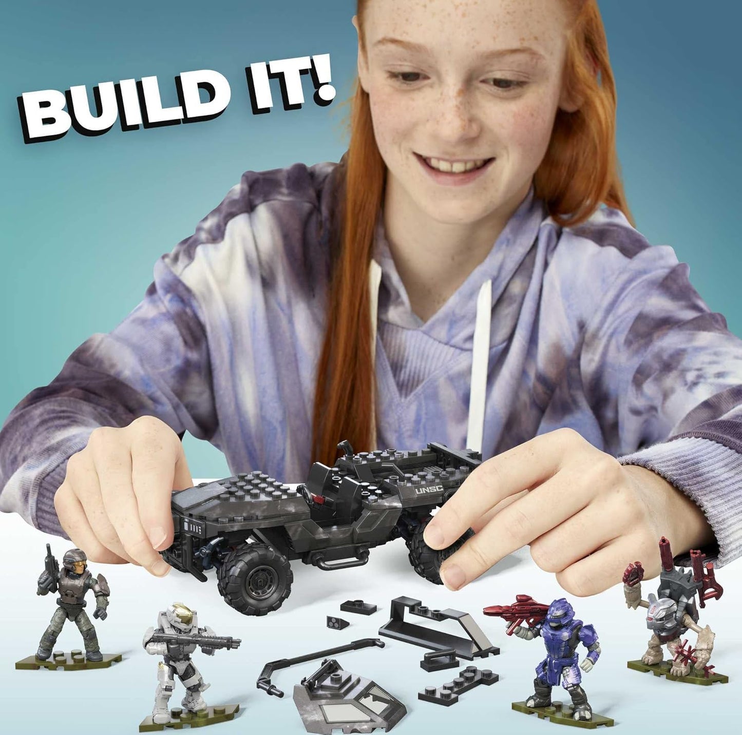 MEGA Halo UNSC Razorback Blitz Vehicle Halo Infinite Construction Set, brinquedos de construção para meninos, GYG59