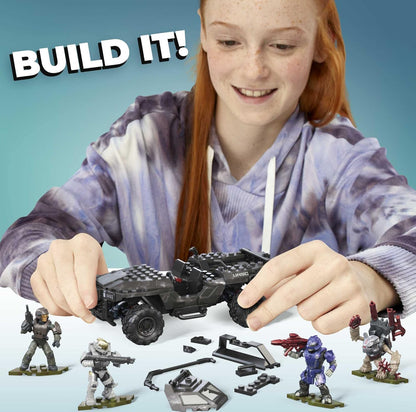 MEGA Halo UNSC Razorback Blitz Vehicle Halo Infinite Construction Set, brinquedos de construção para meninos, GYG59