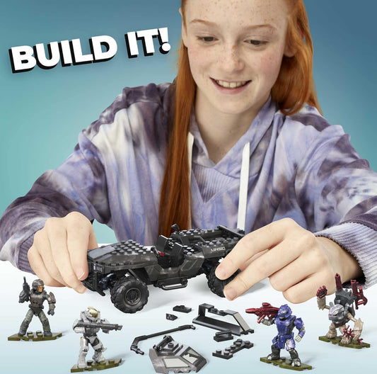 MEGA Halo UNSC Razorback Blitz Vehicle Halo Infinite Construction Set, brinquedos de construção para meninos, GYG59