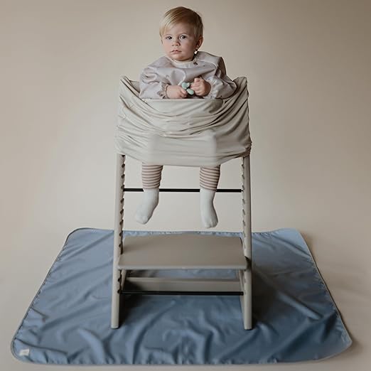 Mushie Babador para Desmame, Manga Longa | Babadores Impermeáveis com Mangas para Bebês e Crianças | Ajuste Regulável para 6 a 24 Meses