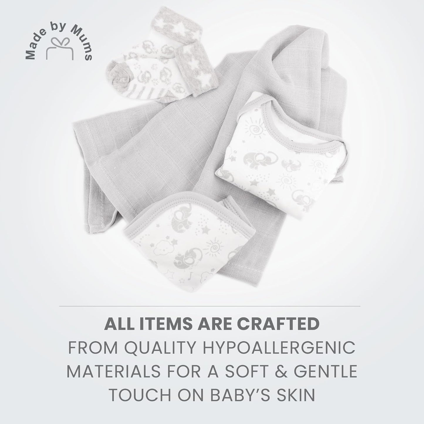 Baby Box Shop - Toalha com capuz personalizada para bebê e cobertor de urso personalizado para bebê, itens essenciais para recém-nascidos, Baby Box Shop - 6 itens essenciais para recém-nascidos unissex