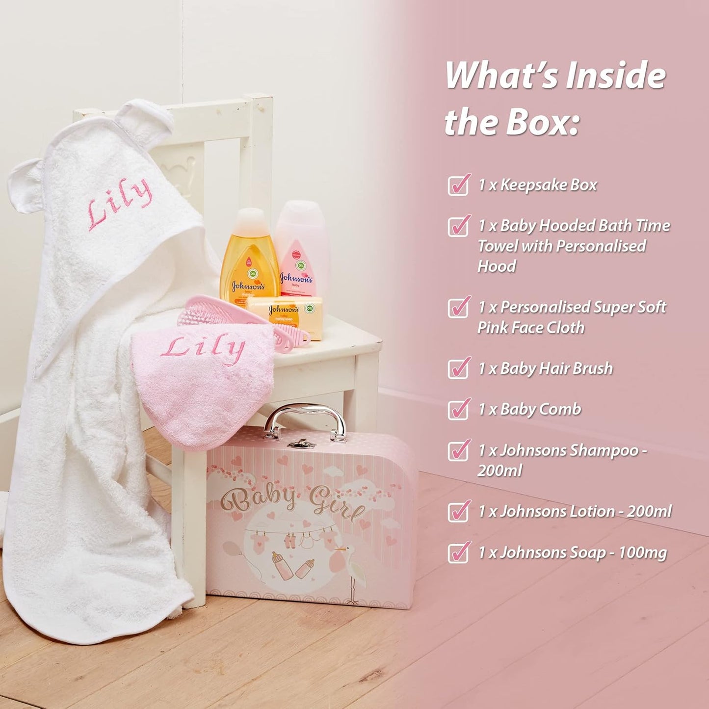 Conjunto de presentes personalizados para bebês: presentes personalizados para bebês, conjunto de banho para bebês, presentes personalizados para recém-nascidos, itens essenciais para recém-nascidos