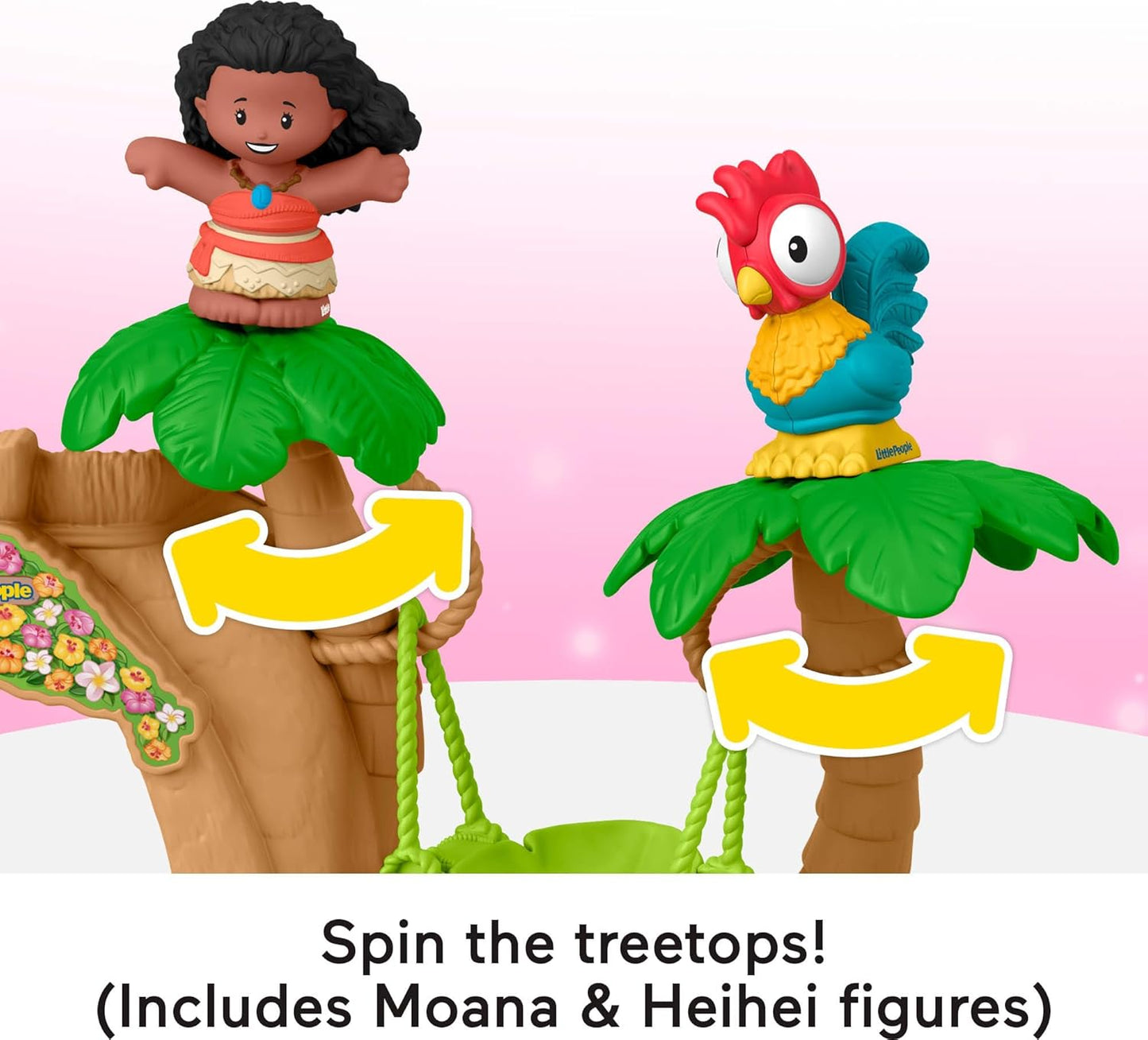 Brinquedo Fisher-Price Little People Disney Princess Moana Adventure Village Playset com figuras para brincadeiras de faz de conta para crianças a partir de 18 meses, JGP44