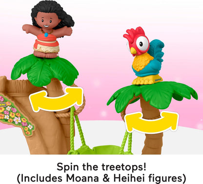 Brinquedo Fisher-Price Little People Disney Princess Moana Adventure Village Playset com figuras para brincadeiras de faz de conta para crianças a partir de 18 meses, JGP44