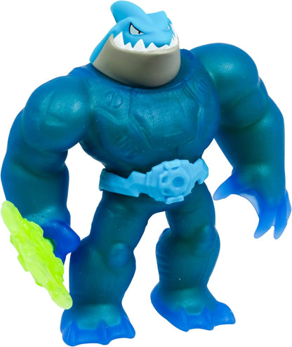 Heróis de Goo Jit Zu Meteor Madness, Figura de Ação Colecionável Stretchy Battle Thrash, com Recheio Exclusivo de Goo Macio e Tridente do Poder.