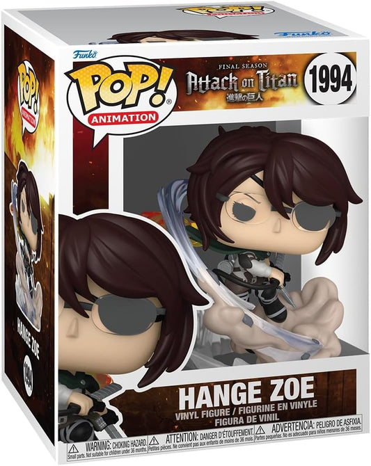 Funko Pop! Premium Animation: Attack on Titan - Hange Zoe - Figura de vinil colecionável - Ideia para presente - Produtos oficiais - Brinquedos para crianças e adultos - Fãs de anime - Figura modelo para colecionadores e exposição