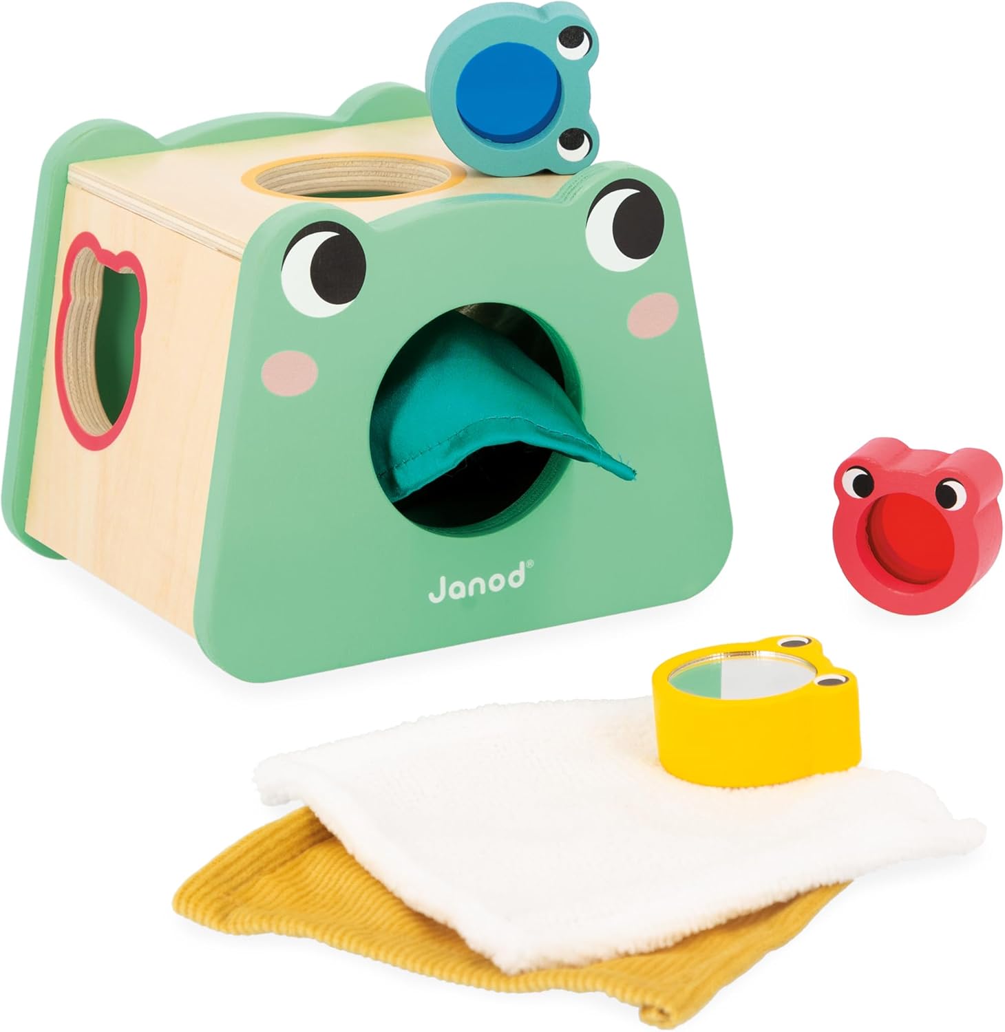 Janod - Caixa de jogos para bebês de 1 ano - Brinquedos e quebra-cabeç