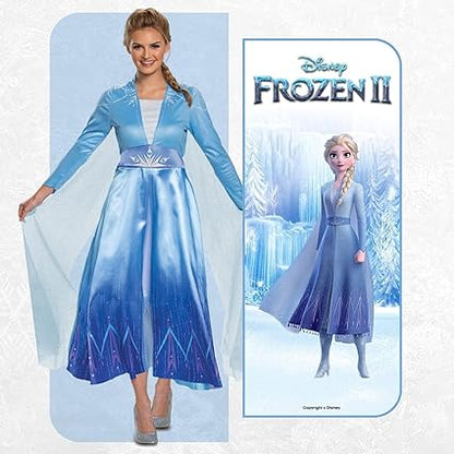 DISGUISE  Disney oficial premium congelado 2 viajando elsa clássico traje adulto, princesa vestir-se adulto