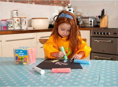 Galt Giz gigante 20 - Giz de calçada extra grande para crianças - Cores vibrantes e brilhantes - Lavável