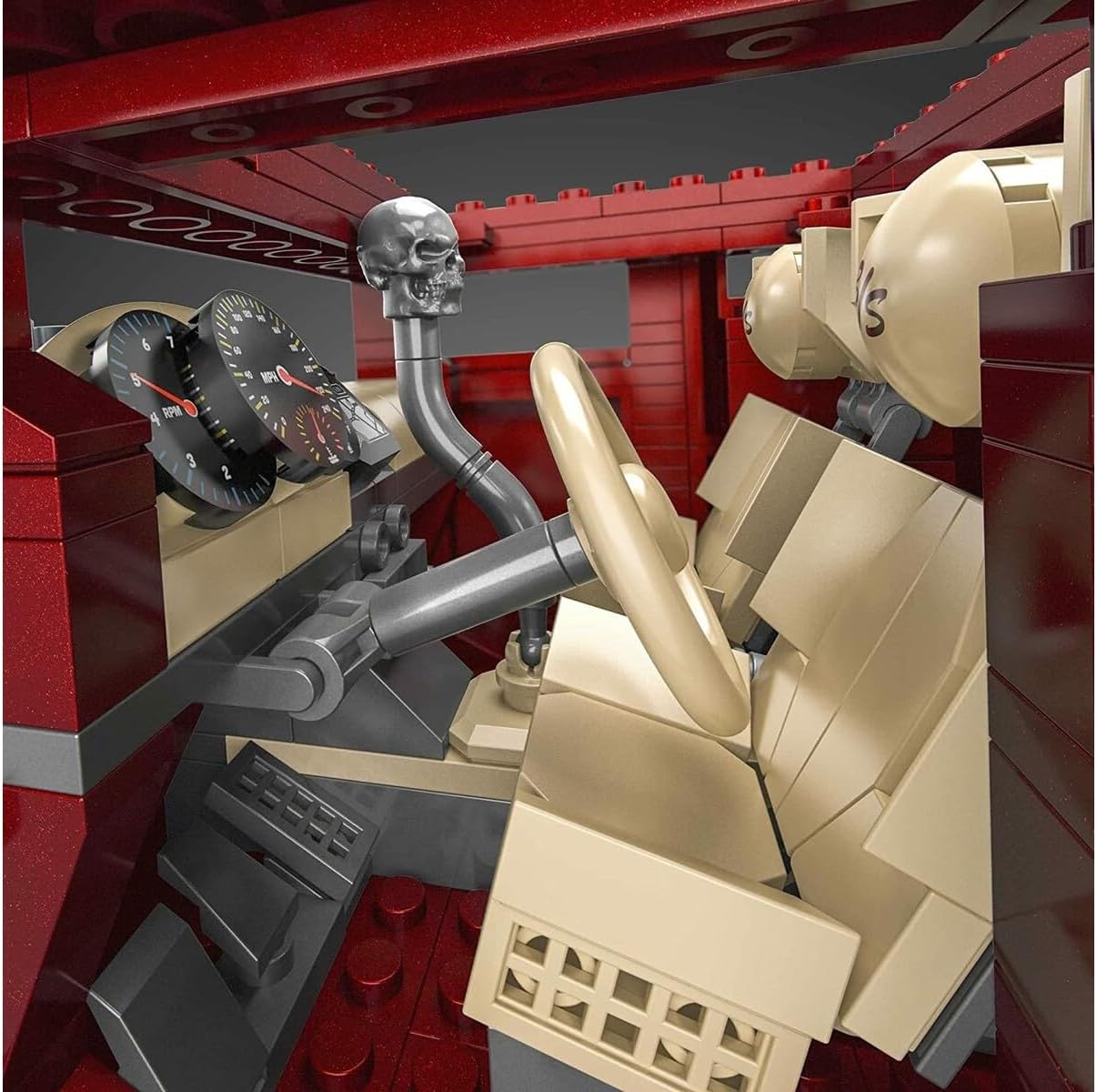 MEGA Hot Wheels Veículo Brinquedo de Montar Colecionável para Adultos, Escala 1:18 Bone Shaker com Modelo em Metal Fundido para Fãs e Colecionadores, HBD50