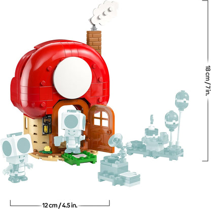 LEGO Super Mario Party na Casa do Toad - Conjunto Interativo com 2 Figuras, Cozinha, Quarto e Mesa de Piquenique - Presente Ideal para Crianças a partir de 7 Anos - 72041