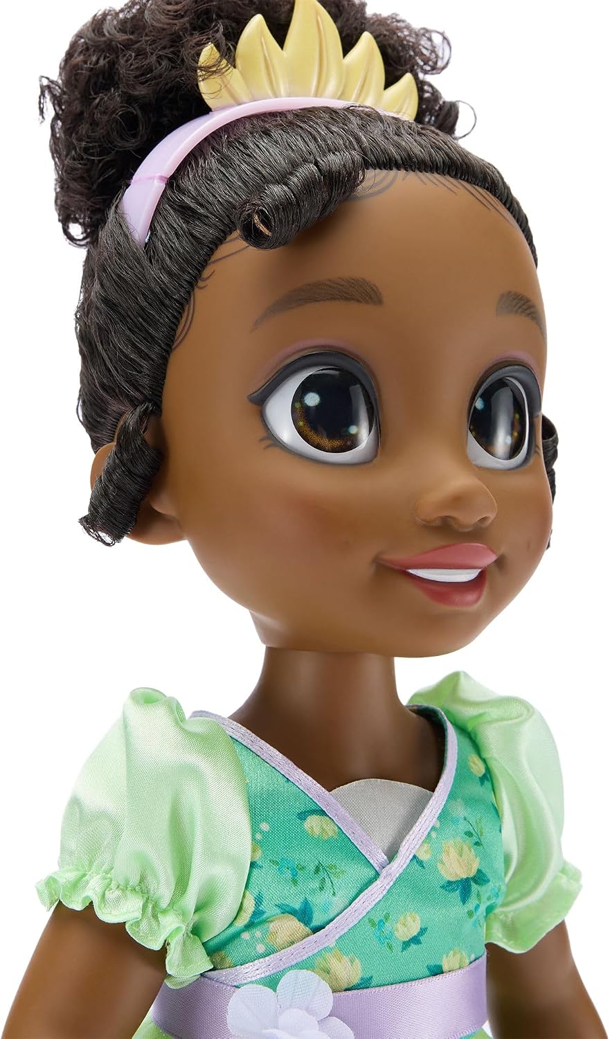 Disney Boneca Oficial Tiana da Store com Escova de Cabelo de Brinquedo, A Princesa e o Sapo, 40,5 cm / 16 pol., Coleção Once Upon a Story, Idade 3+