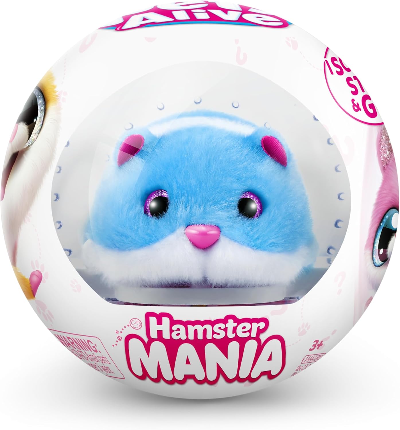 Pets Alive Hamstermania Blue da ZURU Hamster, animal de estimação eletrônico, mais de 20 sons interativos, brinquedo de bola de hamster para meninas e crianças (azul)