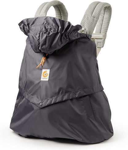 Ergobaby Funda cortavientos y impermeable, protección contra el viento y la lluvia para todos los portabebés Ergobaby, funda repelente al agua, Carbón