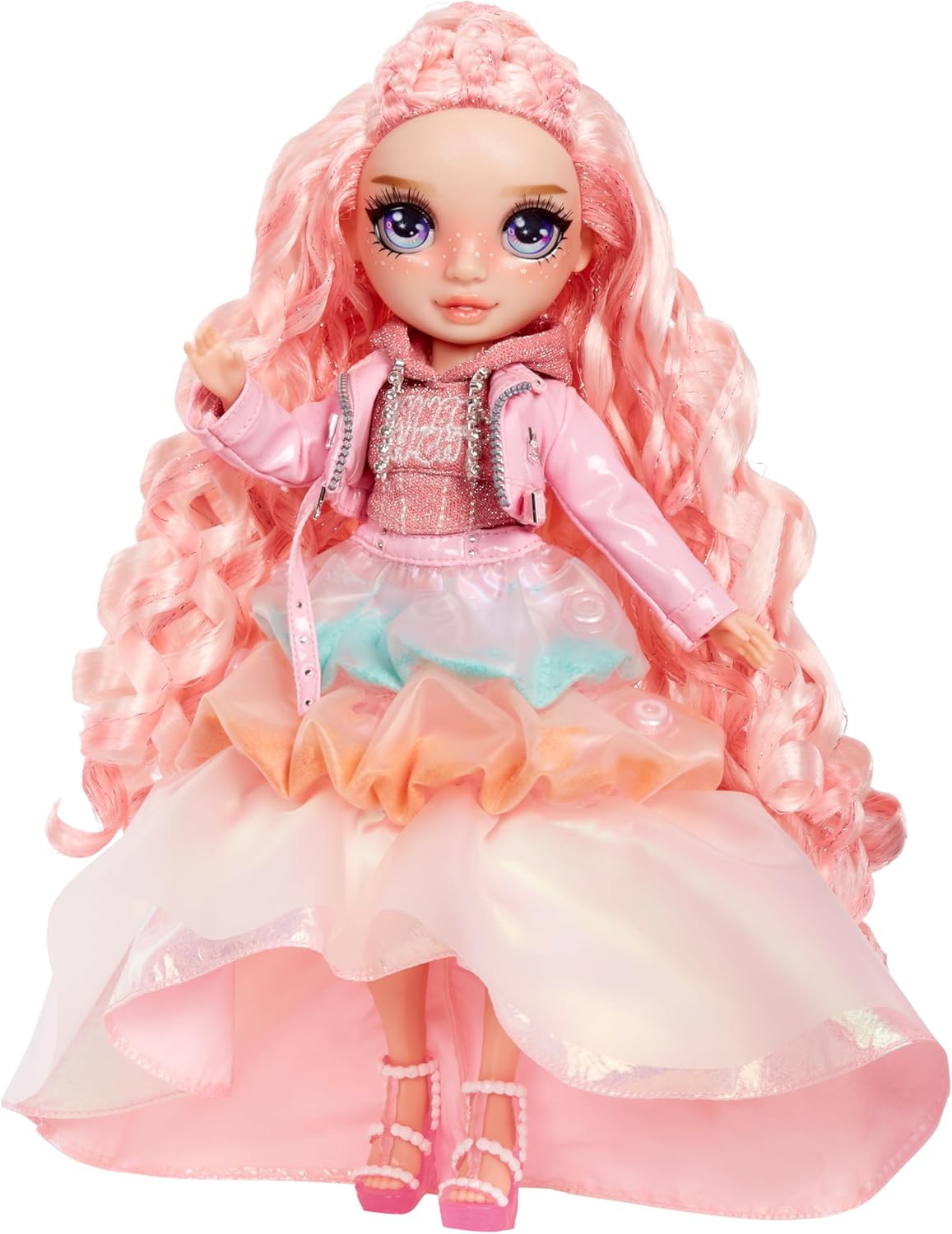 Rainbow High Winter Wonderland - Bella (Rosa) - Boneca Fashion de 28 cm, com Neve Mágica Escondida que se Transforma com Água, Acompanha Kit de Boneco de Neve, Adequada para Crianças de 4 a 12 Anos e Colecionadores.