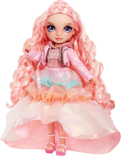 Rainbow High Winter Wonderland - Bella (Rosa) - Boneca Fashion de 28 cm, com Neve Mágica Escondida que se Transforma com Água, Acompanha Kit de Boneco de Neve, Adequada para Crianças de 4 a 12 Anos e Colecionadores.