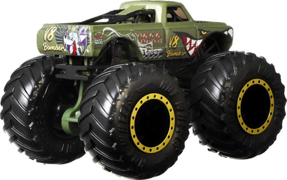 Hot Wheels Monster Trucks, escala 1:64, pacote com 4 unidades e rodas gigantes. Ótima ideia de presente para crianças de 3 a 6 anos. GBP 23