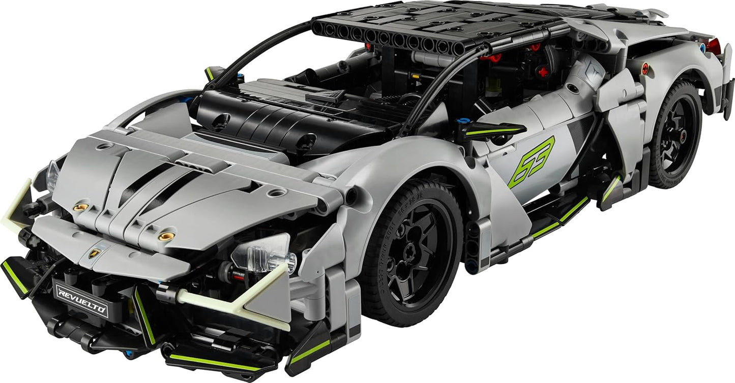 LEGO Technic Lamborghini Revuelto Super Sports Car Toy - Modelo de carro controlado remotamente com luzes, direção e um hub de bateria recarregável - Presente para meninos a partir de 10 anos - 42214