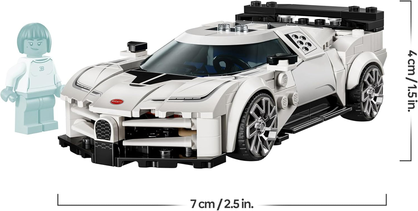LEGO Speed Champions Bugatti Centodieci Hyper Sports Car - Kit de Modelo de Carro com Minifigura de Piloto - Presente de Aniversário para Meninos a partir de 9 Anos - 77240