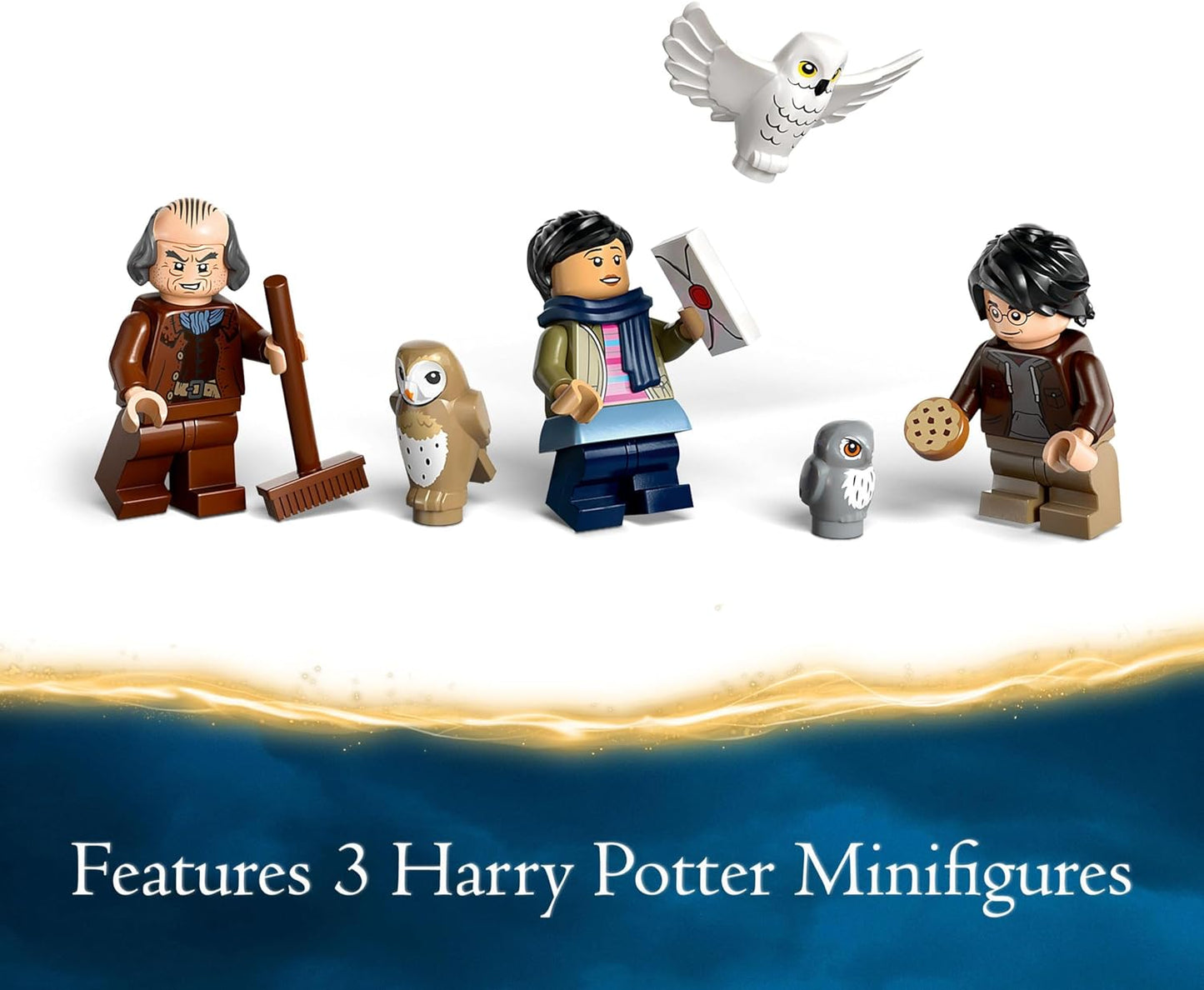 LEGO Corujal do Castelo de Hogwarts Harry Potter, brinquedo de construção para crianças, meninas e meninos com mais de 8 anos, conjunto de dramatização inclui 3 minifiguras de personagens, mais 4 figuras de coruja, ideia de presente do Mundo Mágico 76430